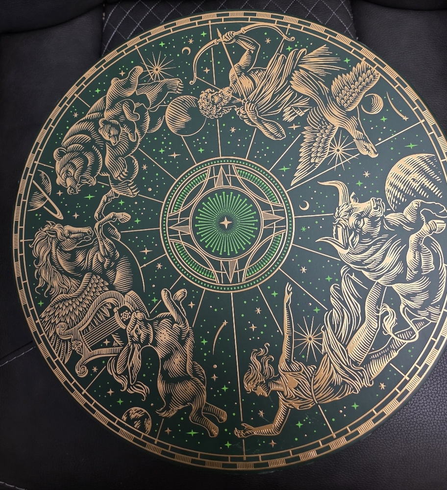 Zodiac-Themed Green and Gold Dandelion Advent Calender *No Chocolates*